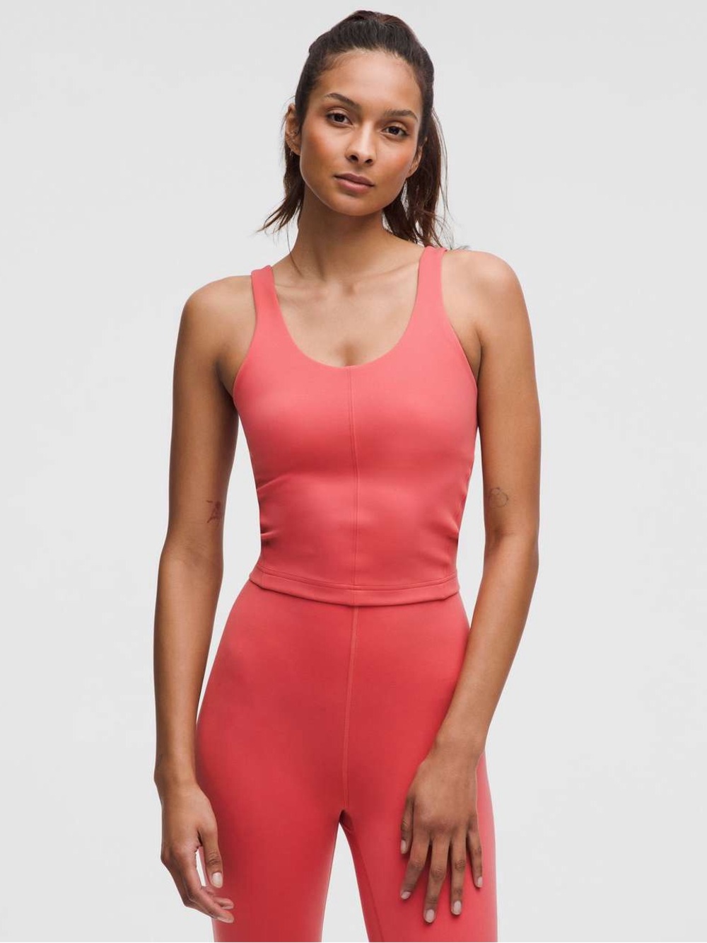 077. Lululemon Glow Up Tank Top *Medium Support, B/C Cup Desert Red size 8